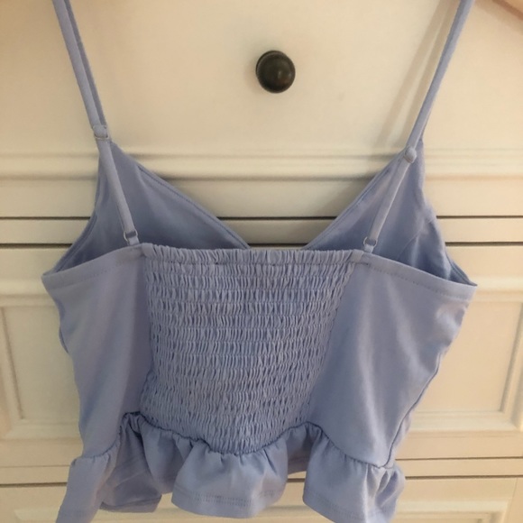 New Cropped Periwinkle Forever 21 Tank Top - Picture 4 of 6